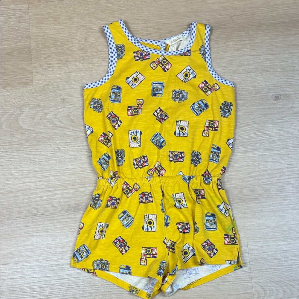 Matilda Jane Yellow Camera Print Romper Girl’s size 6
